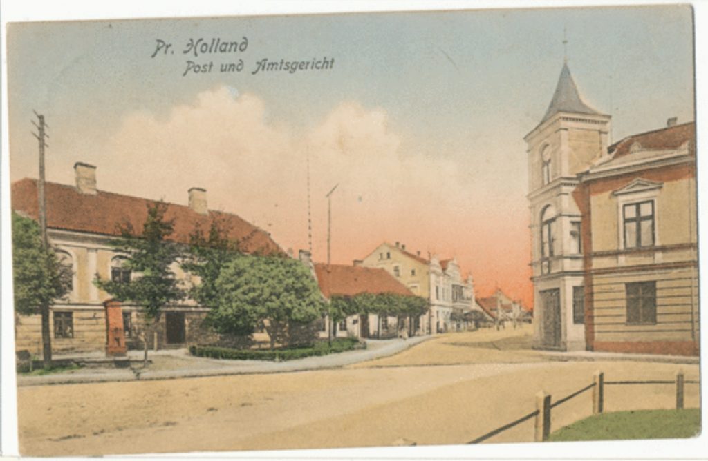 poczta naroznik jagielly Zabytkowy Pasłęk